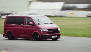 850HP Twin Turbo Transporter Takes on the Top Gear Track!